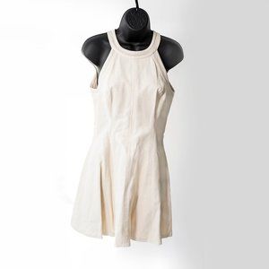 Rachel Roy | Off-White Faux Leather | Halter Dress